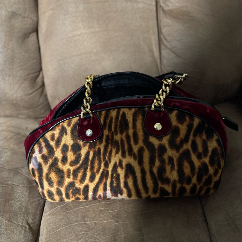 Dior Animal Print Bag with Gold Accents - Picture 2 of 5